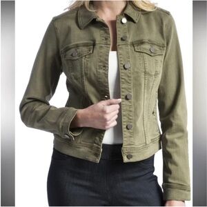 Liverpool Los Angeles Olive Green Women's Denim Jacket